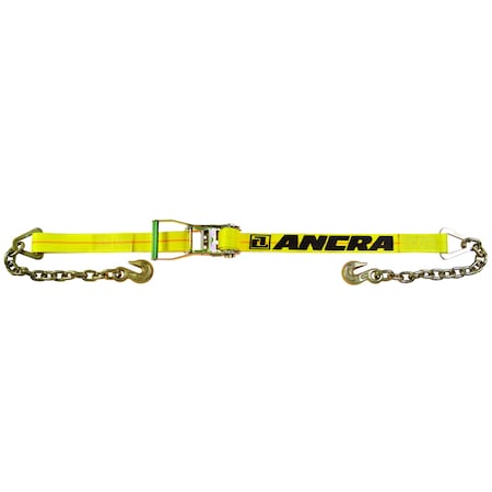 Ancra Mfg Strap Assy, Ratchet Buckle, Cargo, 2-In. X 27-Ft, Fixed End 33-In, Using 41632-46 W/ 45982-15